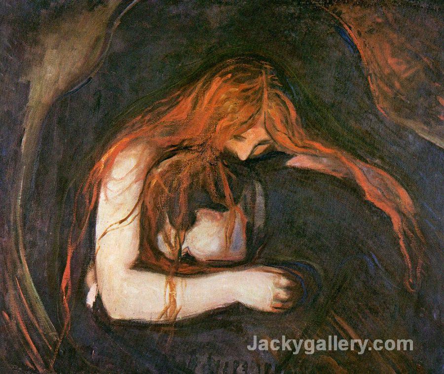 Vampire by Edvard Munch paintings reproduction